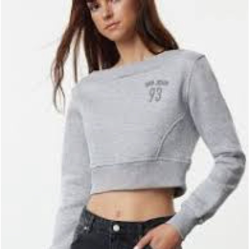 BDG Gray Cropped Sweatshirt